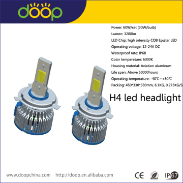 Newest high power headlights car h4 led headlight bulbs
