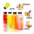 Custom PET Square Juice Plastic Bottles With Lid