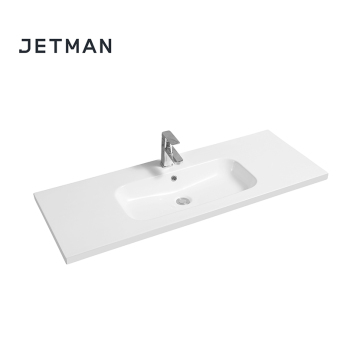 Simple ceramic mid-edge wash basin