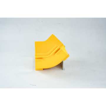 45 degree upward bend of optical fiber channel