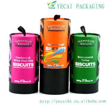 Custom laminated cardboard tube packaging for food
