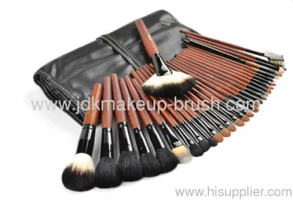 Professional!brown Case 30pcs Makeup Brush Set Wooden Makeup Brushes 