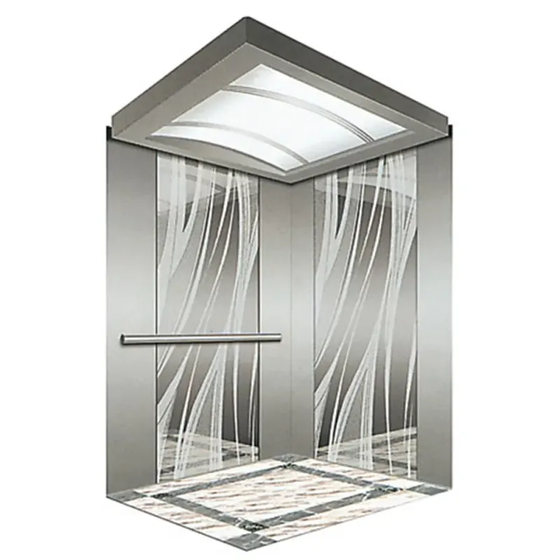 1.75m/s AC Machine-Room-Less Passenger Elevator with Hairline Stainless Steel