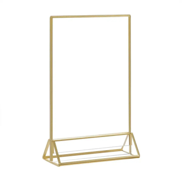 Stylish Double-Sided Acrylic Menu Sign with Metal Frame for Parties and Weddings
