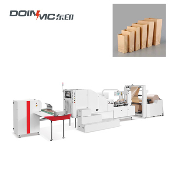 Rol papiervoer plat bodem brood papieren zak maken machine