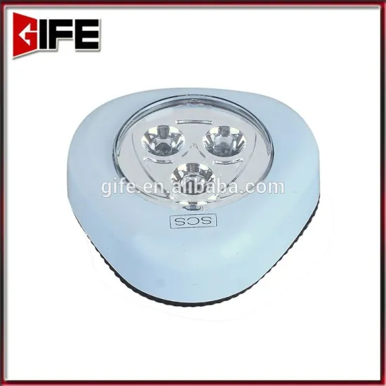 3 Led Battery Powered Push Button Led Touch Light