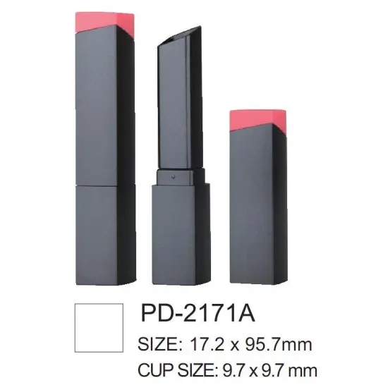 Custom made empty square plastic lipstick tube
