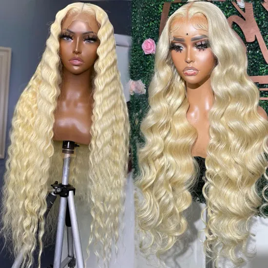 613 Lace Front Wig: Pre-Plucked Blonde Bob with Brazilian Human Hair, 30 Inch, 150% Density