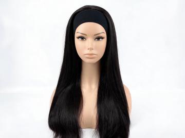 Natural Black Headband Wig Human Hair