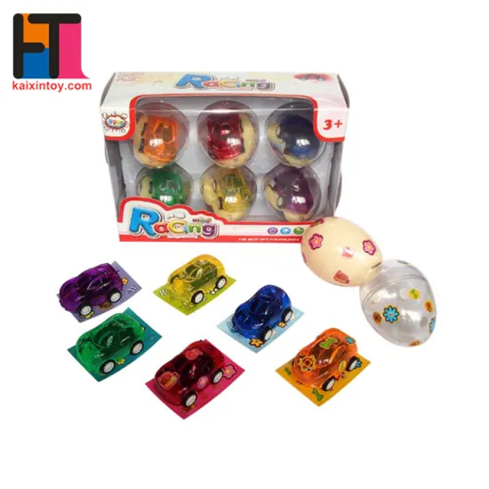 10218953 DIY egg toys pull back vehicle promotion plastic cheap mini car