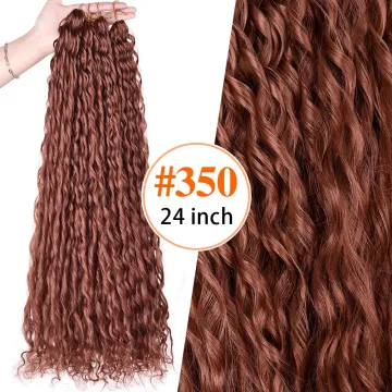 24Inches Water Wave Crochet Braids Hair Long Curly Dark Light Brown Blonde Goddess Braiding Hair Synthetic Hair Extensions