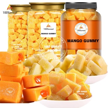 Sugar Coated Jelly Candy Factory: Best Selling Delicious Square Mango Jelly Gummy Candy