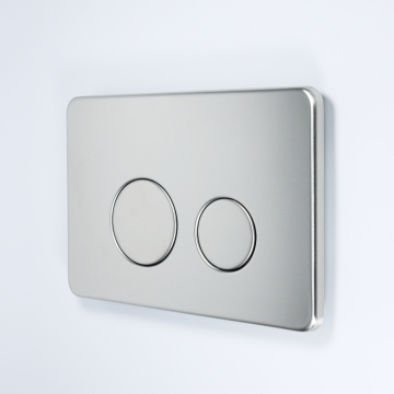 Matte Silver Bathroom Wall-Mount Toilet Flush Plate