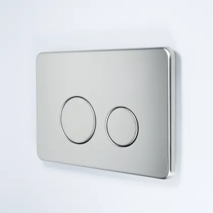Matte Silver Bathroom Wall-Mount Toilet Flush Plate