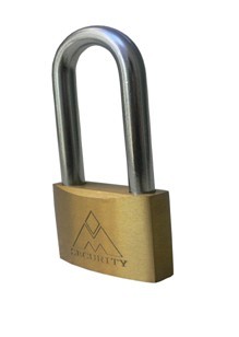 Long shackle heavy duty brass padlock, CMK brand