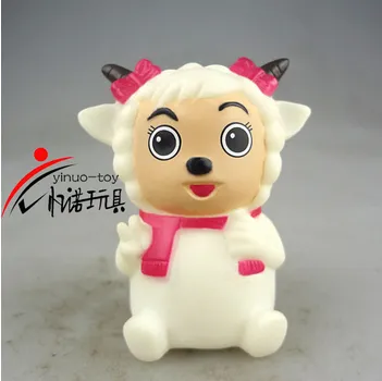 EN71 LED White Sheep with Red Scarf Toy