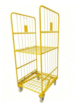 Foldable Metal Wire Rolling Cage Trolley