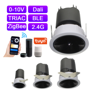 LEDEAST 12W LED Downlight, 75mm Delik Boyutu, Ayarlanabilir, Tuya Zigbee Akıllı Kontrollü Tavan Gömülü Koçuk Downlight