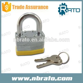 RP-109 yellow 50mm steel laminated padlock
