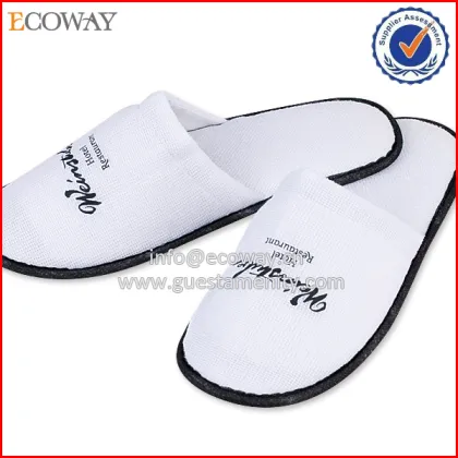 kempinski hotel slipper with logo embroidery