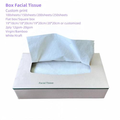 White Rectangular Box Facial Tissue Custom