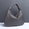 Hand-woven Leather Shoulder Handbags For Women