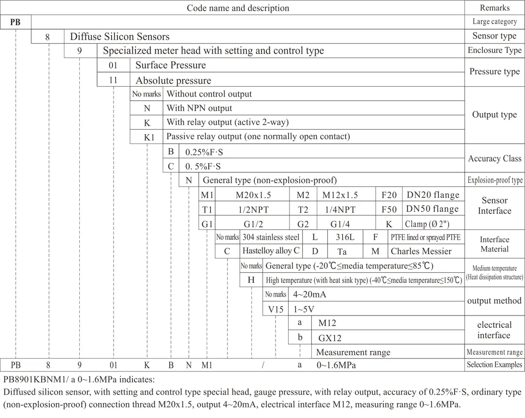 Transmițător de presiune/Comutator de presiune