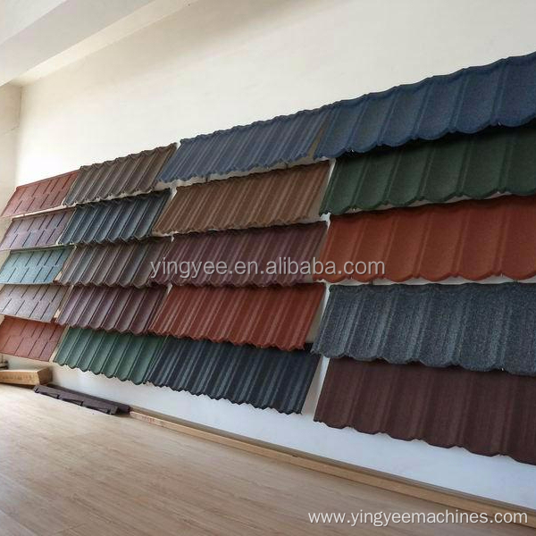 colorful stone coated metal roof tile production line