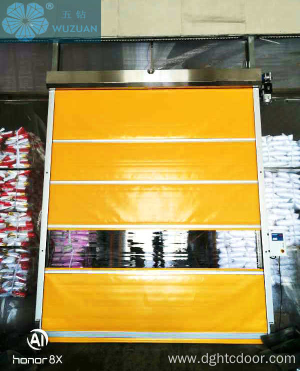 pvc fast rolling shutter door customized