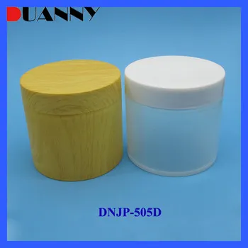 50ml 150ml 200ml 250ml High Quality Plastic Wooden Face Mask Cosmetic Container,Plastic Cosmetic Jar 200ml