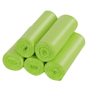 Factory Supply Plastic Green Color HDPE LDPE Garbage Bags Bin Liner Recycling Trash Bag