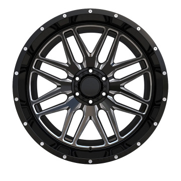 الألومنيوم 22x12 الطرق الوعرة حافة 6x135 الأسود مطحنة
