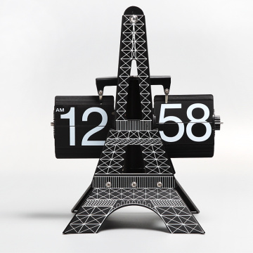 Eiffel Flip Clock с автоматическими картами