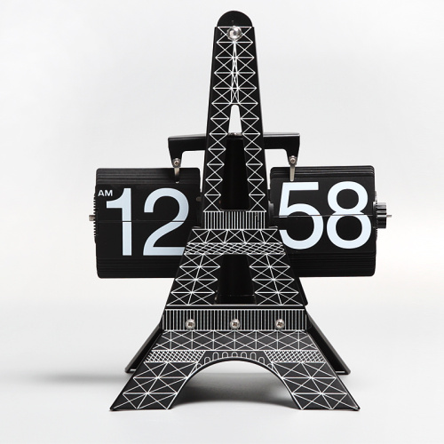 Eiffel Flip Clock dengan Kartu Otomatis