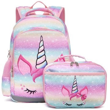 Custom Logo Waterproof Unicorn School Bag Backpack for Girls