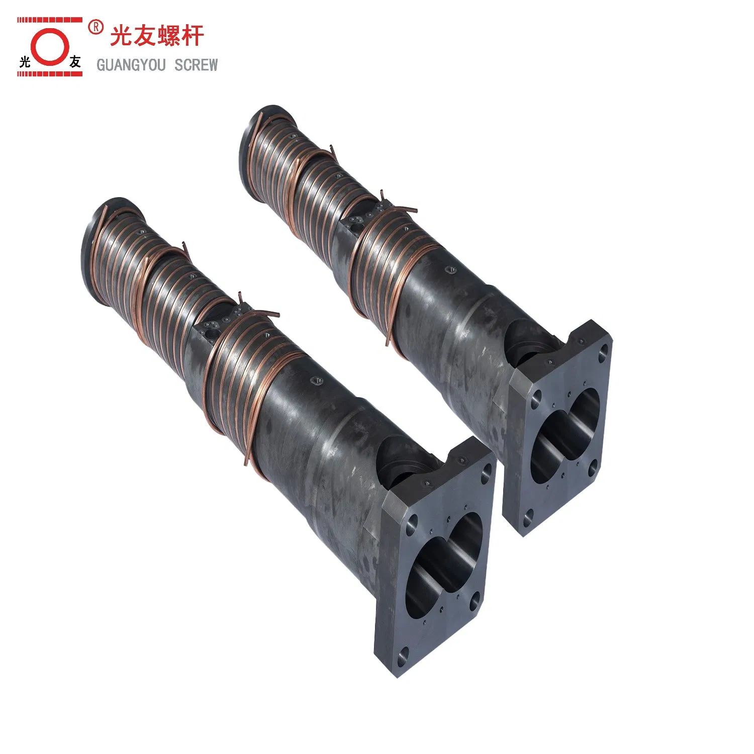Bimetallic conical twin screw barrel para sa PVC profile extruder