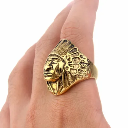 Antique Silver Plated Vintage BohemianTribe Leaders Ring