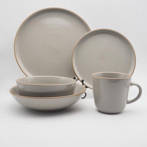 Taze Kar Tanesi Sır Tarzı Stoneware Dinnerset