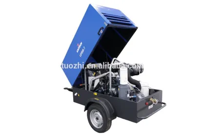 mobile diesel power screw portable air compressor