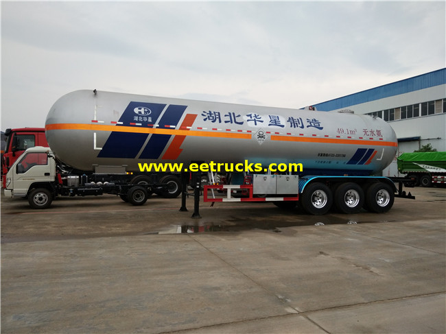 50000 Litres Liquid Ammonia Tank Trailers