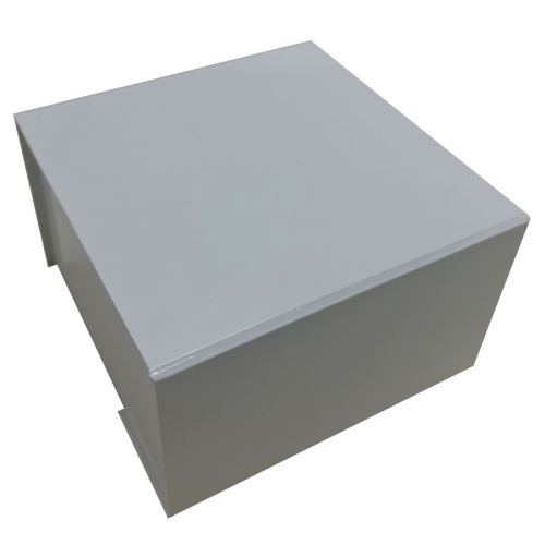 Flat white folding box for Christmas gift packaging
