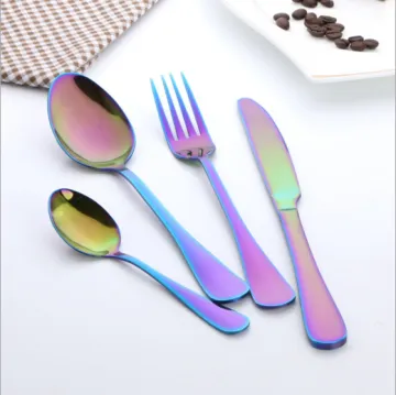 Best Selling Colorful Cutlery Stainless Steel Dinnerware Set