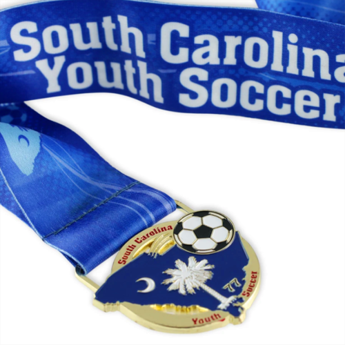 Medalha de esmalte de futebol juvenil da Carolina