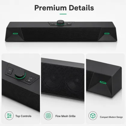 Compact Desktop Bluetooth Speaker for Office Use