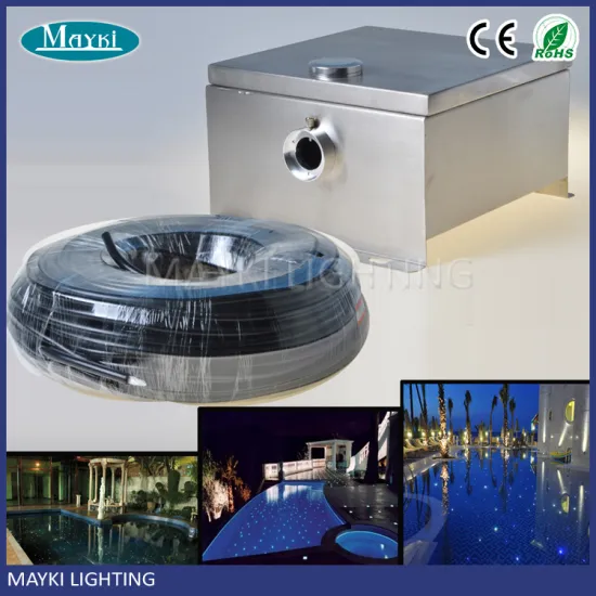 Single LED optic fiber house swimming pool star lighting with multi-string end fiber optic light source remote control