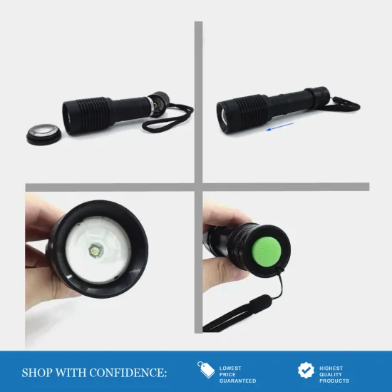 XPE LED Telescopic Zoom Flashlight