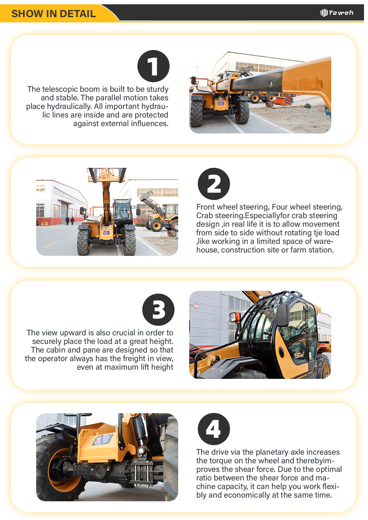 Telehandler Telescopic Side Boom Loader - Small Telehandler With ...