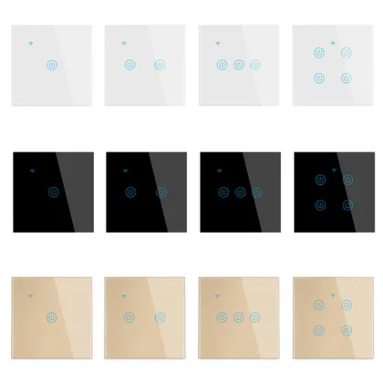 UK EU Standard WiFi Smart Home Devices: Google, Alexa, Tuya Compatible Wall Switches