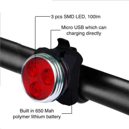 Bicycle Led Tail Light For Night Riding