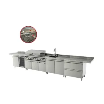 Luxury Design Barbecue Gas Grill Outdoor Kitchen with Wine Cooler